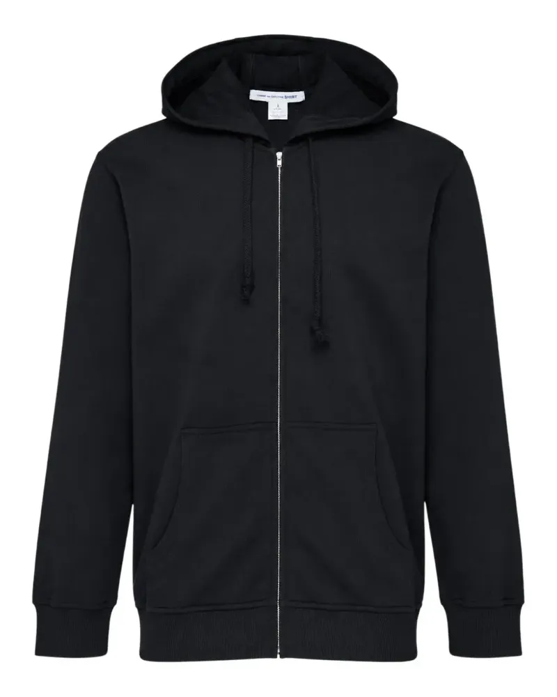 Comme des Garçons train-print zip-up hoodie - Schwarz Schwarz