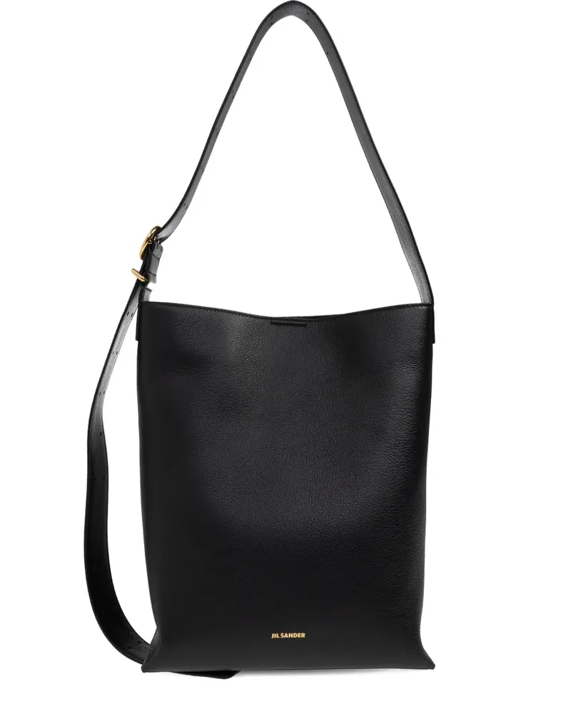 Jil Sander Kleine Schultertasche mit Lederriemen - Schwarz Schwarz