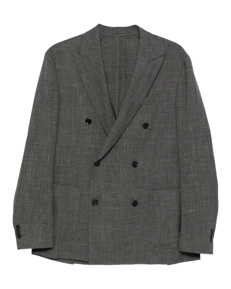 LARDINI double-breasted peak-lapels jacket - Grau Grau