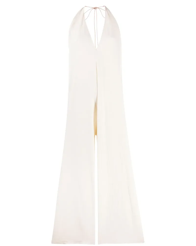 Caravana Jumpsuit mit V-Ausschnitt - Nude Nude