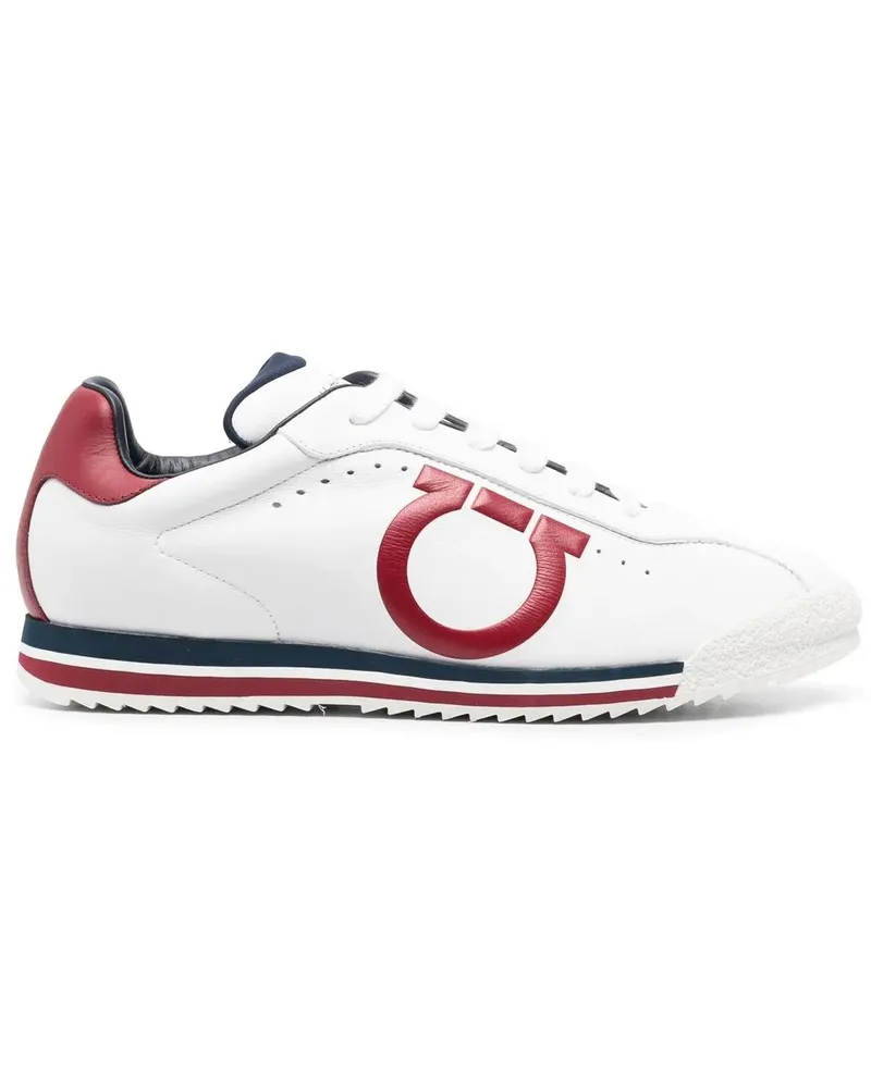Ferragamo Sneakers mit Logo-Prägung - Weiß Weiß