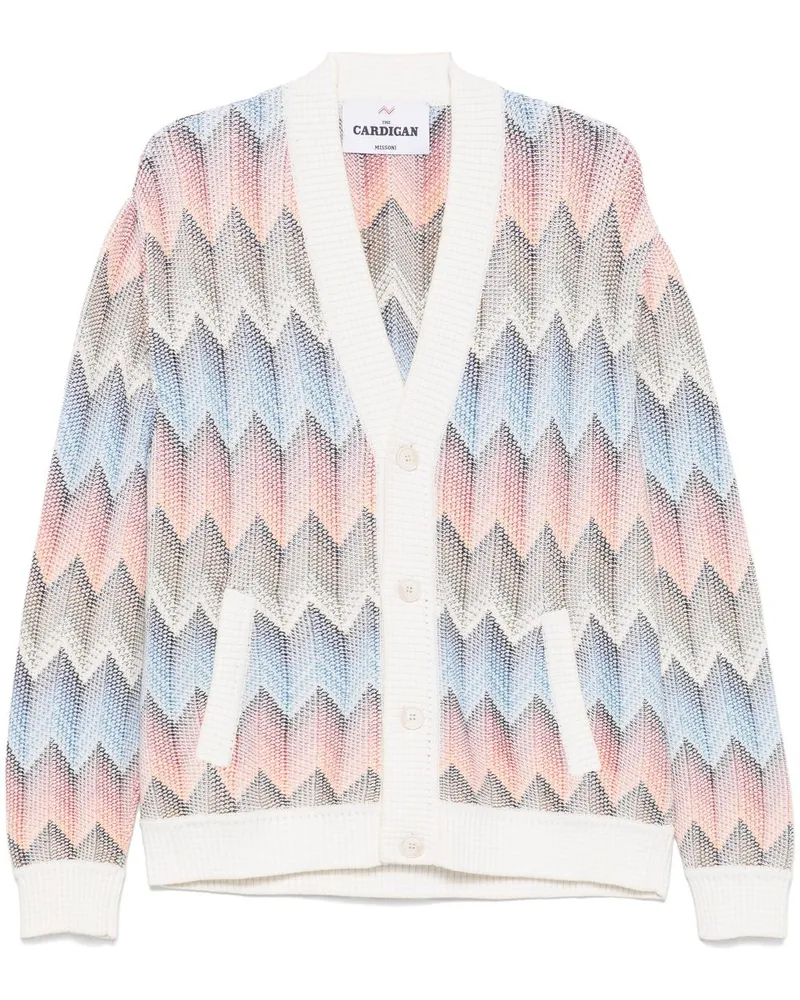 Missoni Cardigan mit Zickzackmuster - Weiß Weiß