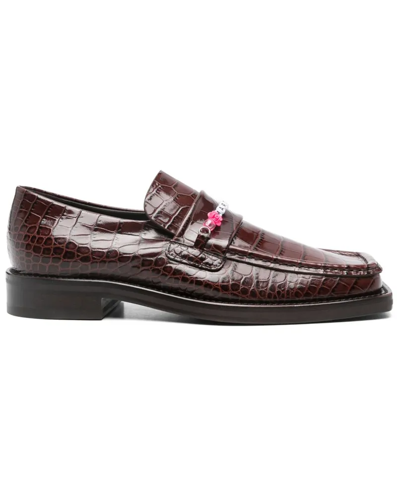 Martine Rose Loafer mit Perlen-Logo - Braun Braun