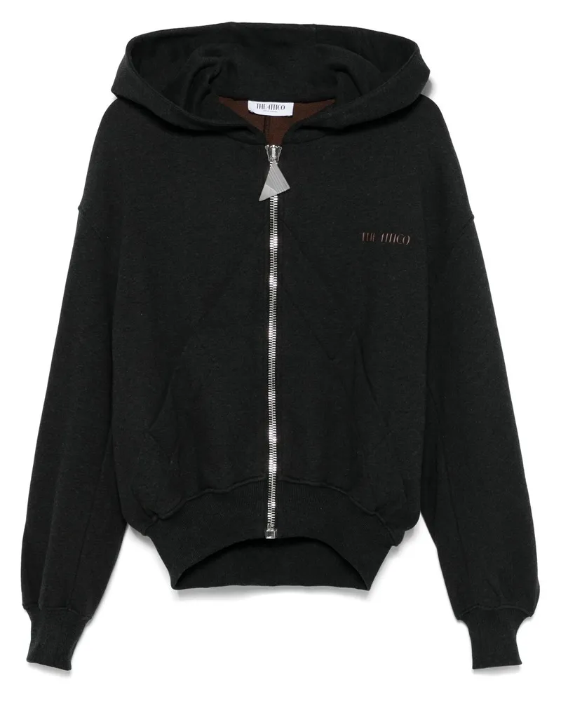 ATTICO Hoodie mit Logo-Applikation - Schwarz Schwarz