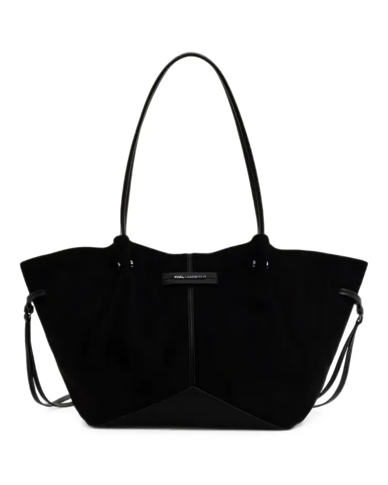 Karl Lagerfeld Handtasche mit Logo-Schild - Schwarz Schwarz