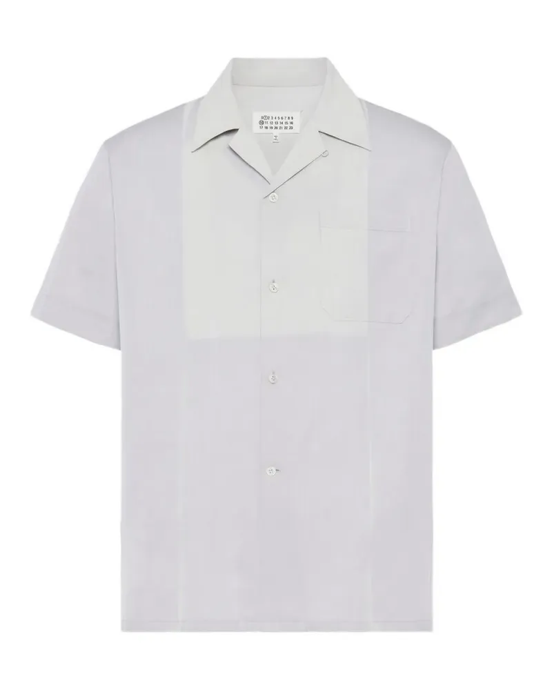 Maison Margiela panelled short-sleeved shirt - Grau Grau