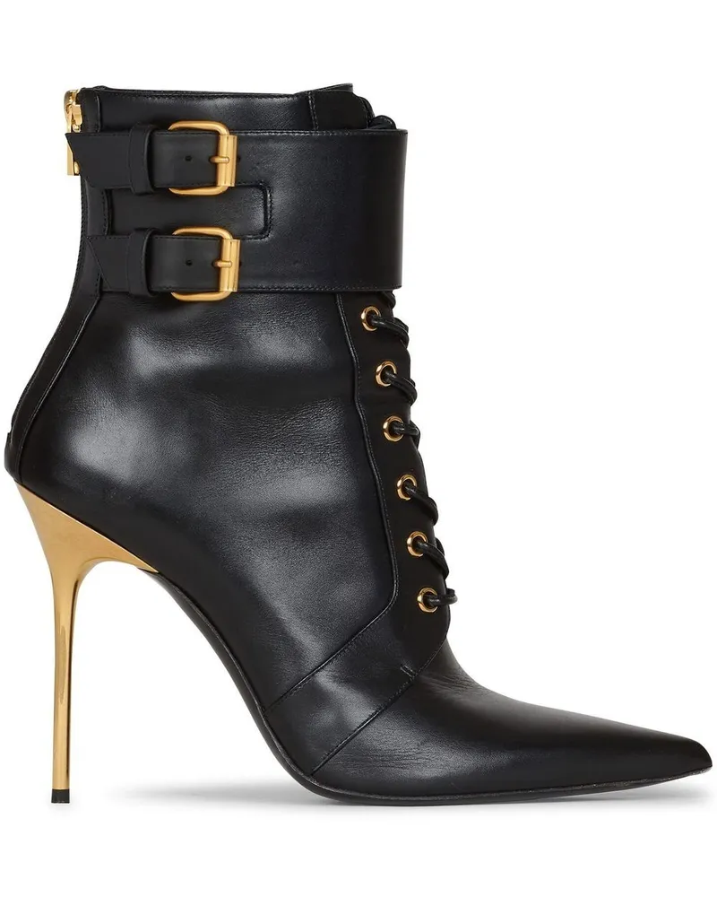 Balmain Uria Stiefeletten mit Schnürung - Schwarz Schwarz
