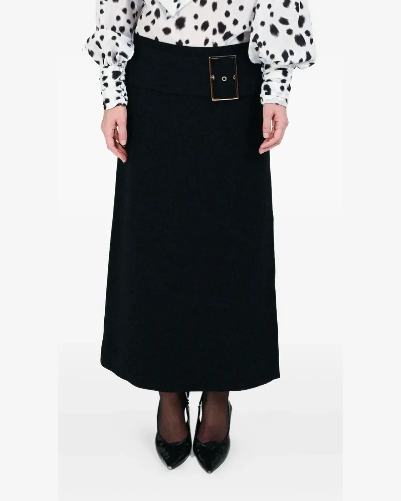 Rowen Rose low-waist buckle maxi skirt - Schwarz Schwarz