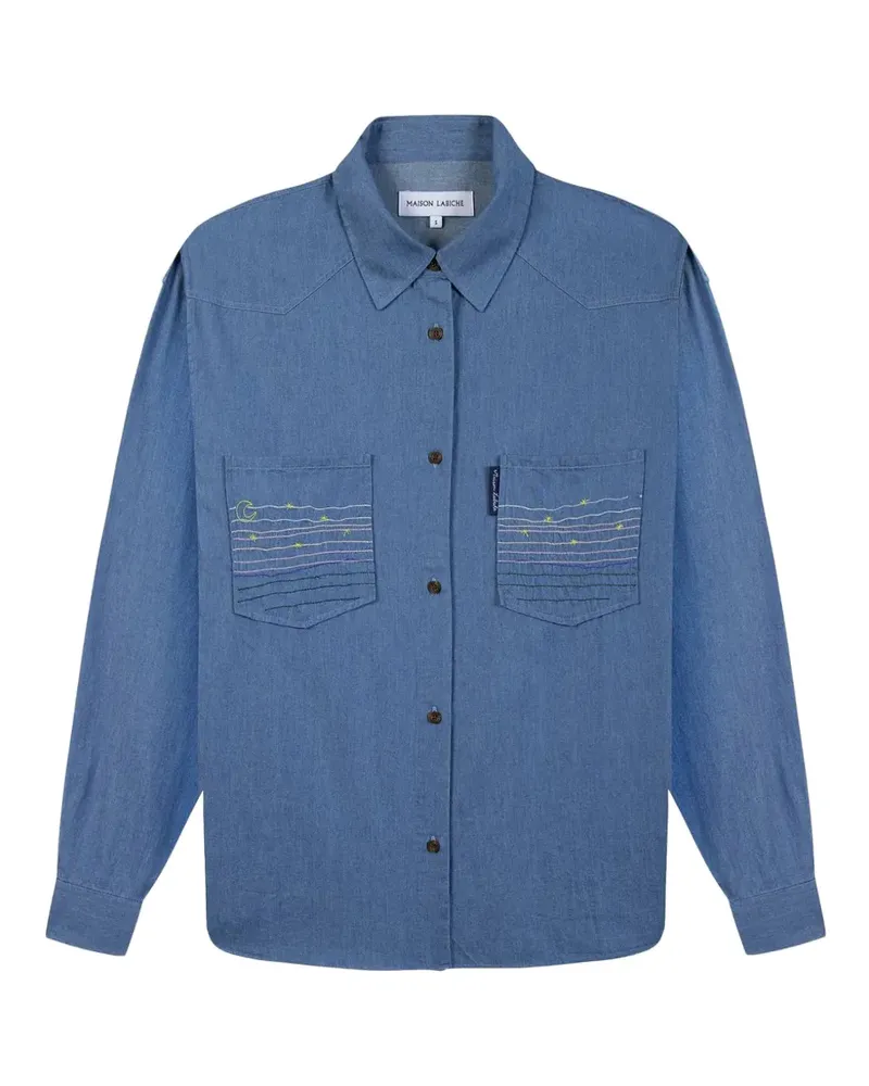 Maison Labiche Monselet Lalabiche Jeanshemd mit Stickerei - Blau Blau