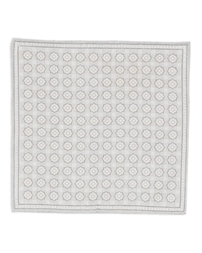 Eleventy Einstecktuch mit geometrischem Print - Grau Grau