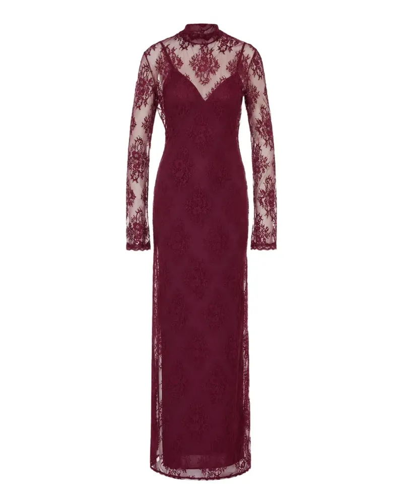 Aniye By floral-lace long-sleeve maxi dress - Rot Rot