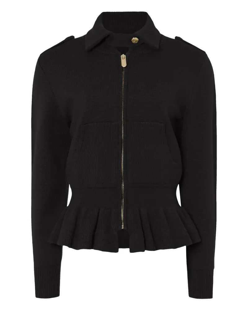 Temperley London Gerüschte Napoleon Strickjacke - Schwarz Schwarz