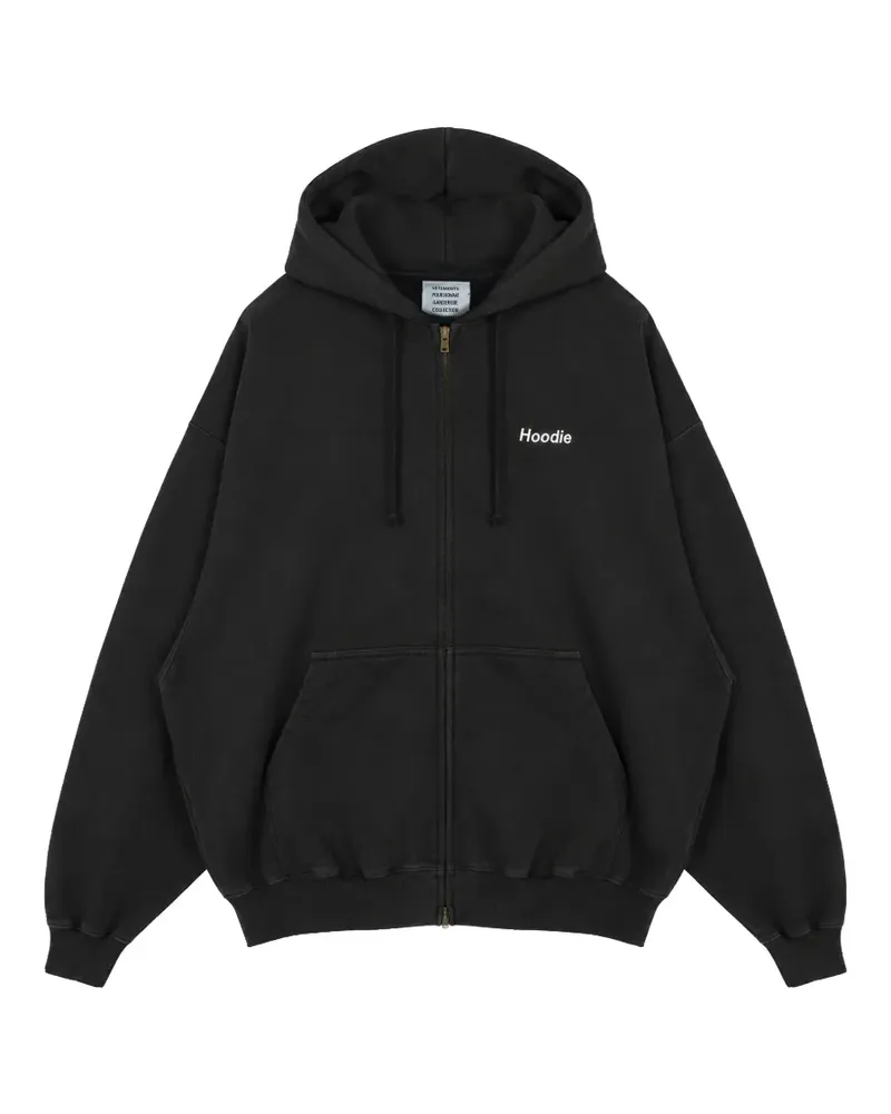 VETEMENTS Kapuzenjacke mit Logo-Print - Schwarz Schwarz