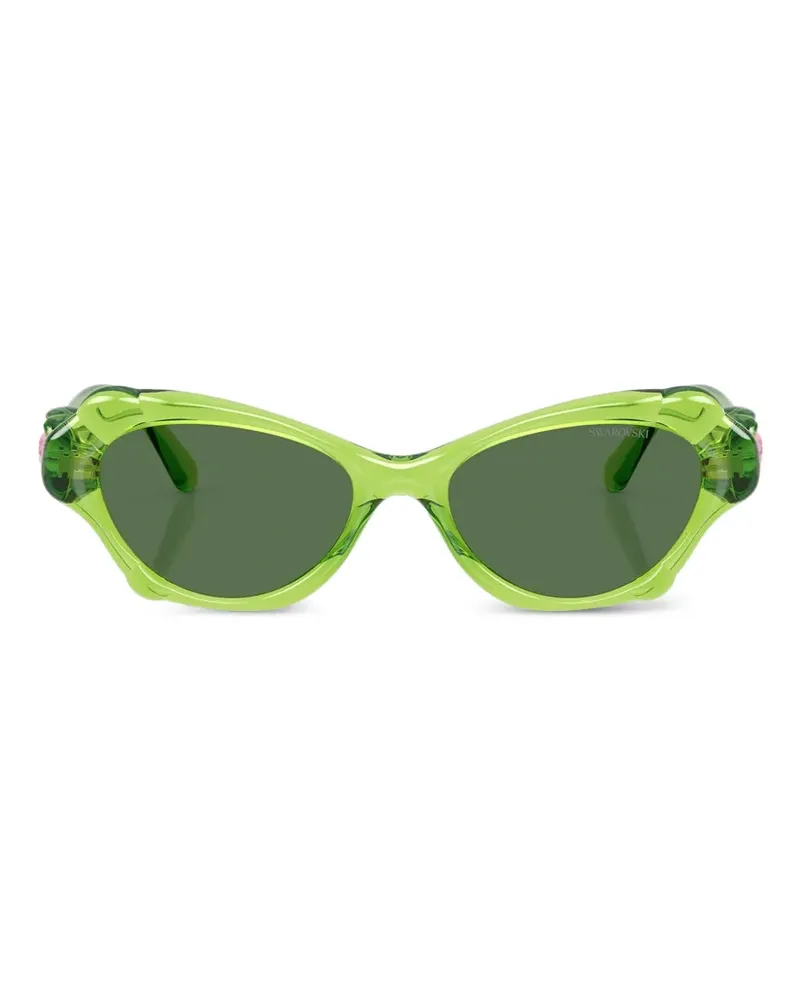 Swarovski Sonnenbrille mit ovalem Gestell - Grün Grün