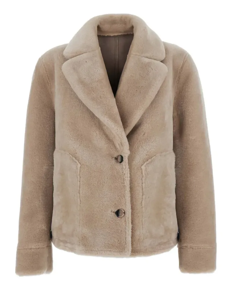 Urbancode Wendbare Jacke aus Shearling - Nude Nude