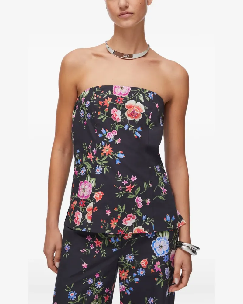 Liu Jo floral-print top - Schwarz Schwarz