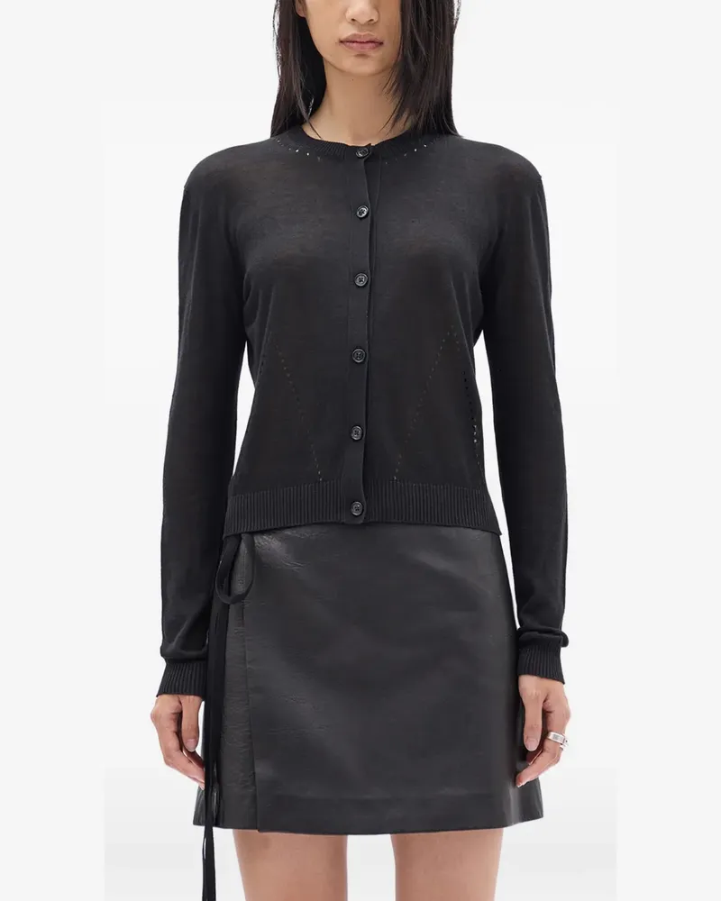 Ann Demeulemeester knitted cardigan - Schwarz Schwarz