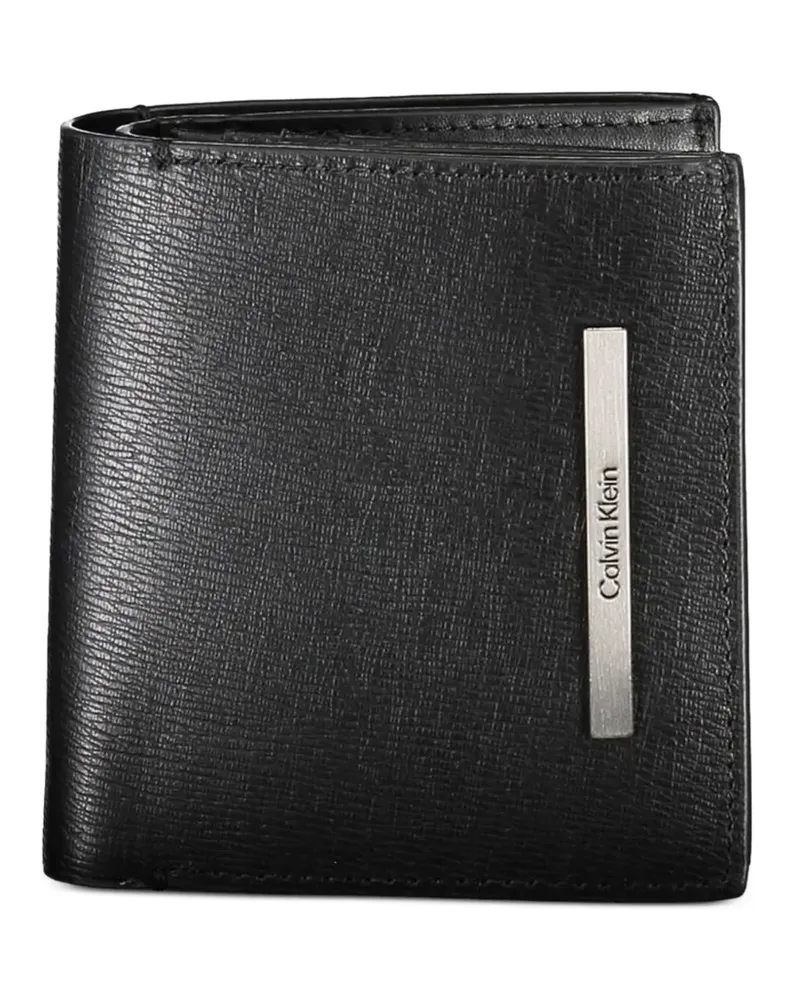 Calvin Klein logo-plate bifold wallet - Schwarz Schwarz