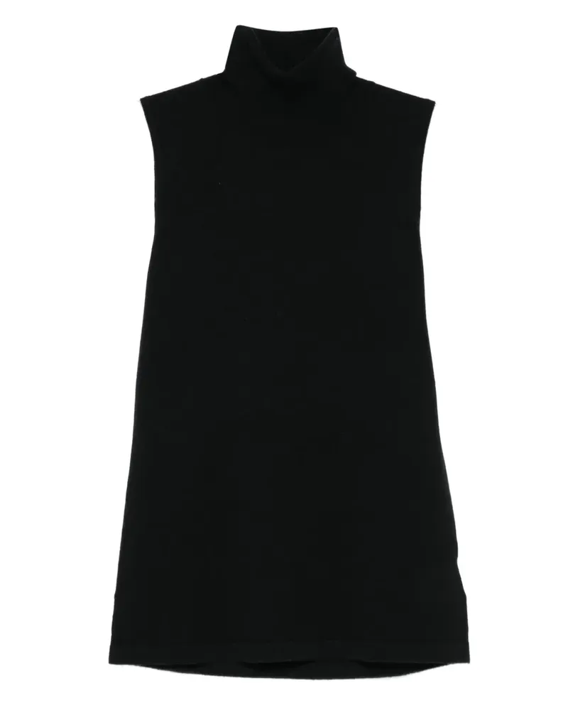 arch4 Ärmelloses Rollkragentop - Schwarz Schwarz