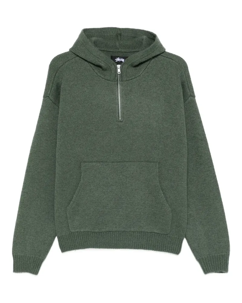 Stüssy half-zip hoodie - Grün Grün