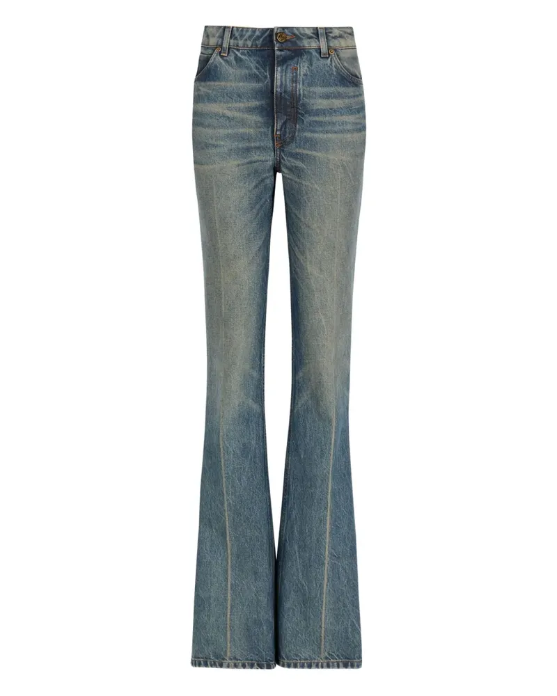 Balmain Ausgeblichene Schlagjeans - Blau Blau