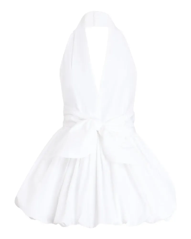 Patou Geknotetes Minikleid mit V-Ausschnitt - Weiß Weiß