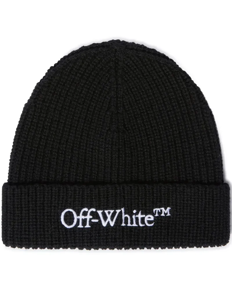 OFF-WHITE Beanie mit Logo-Stickerei - Schwarz Schwarz