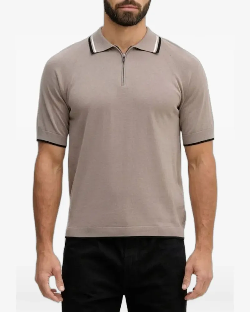 Emporio Armani zip-fastening polo shirt - Grau Grau