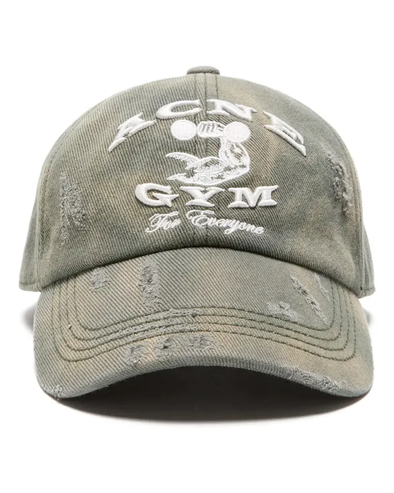 Acne Studios Baseballkappe im Distressed-Look - Grau Grau