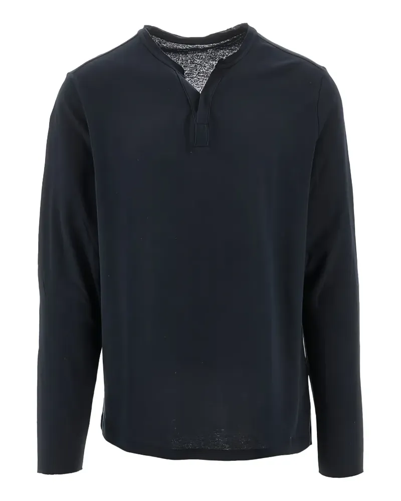 Majestic Klassisches Langarmshirt - Blau Blau