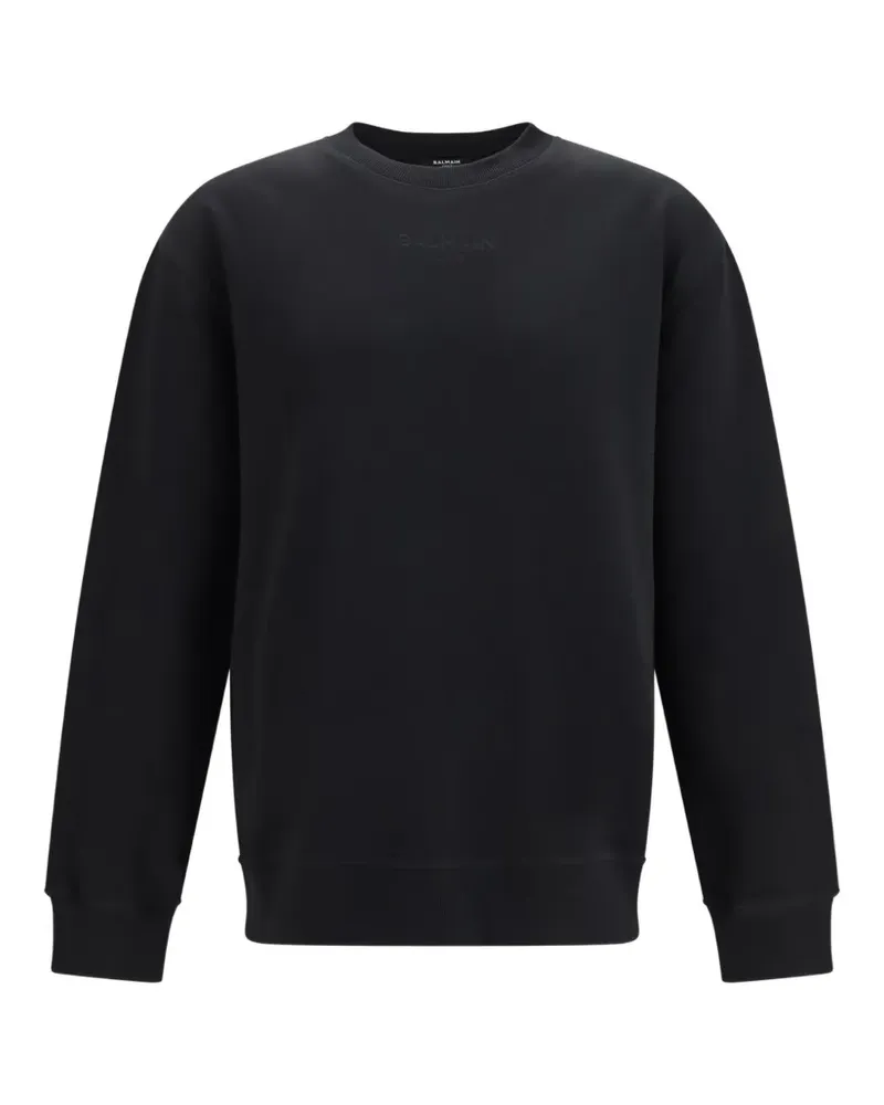 Balmain Sweatshirt mit Logo-Stickerei - Schwarz Schwarz
