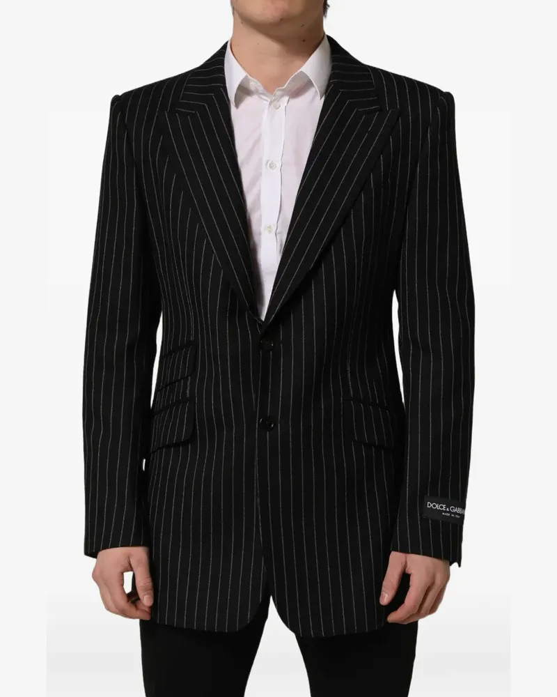 Dolce & Gabbana pinstripe single-breasted blazer - Schwarz Schwarz
