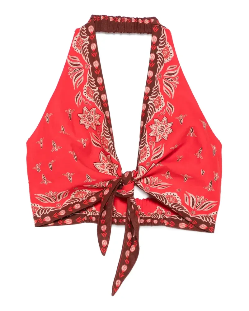 FARM Rio Ainika Bluse mit Blumenprint - Rot Rot