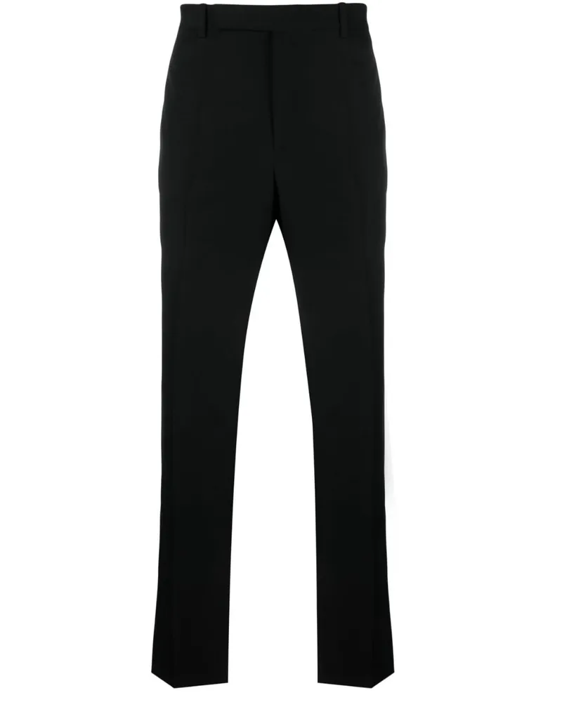 Saint Laurent Gerade Hose mit Bügelfalten - Schwarz Schwarz