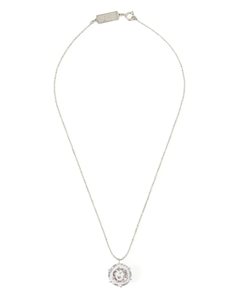 Maison Margiela Halskette mit Wirbel-Anhänger - Silber Silber