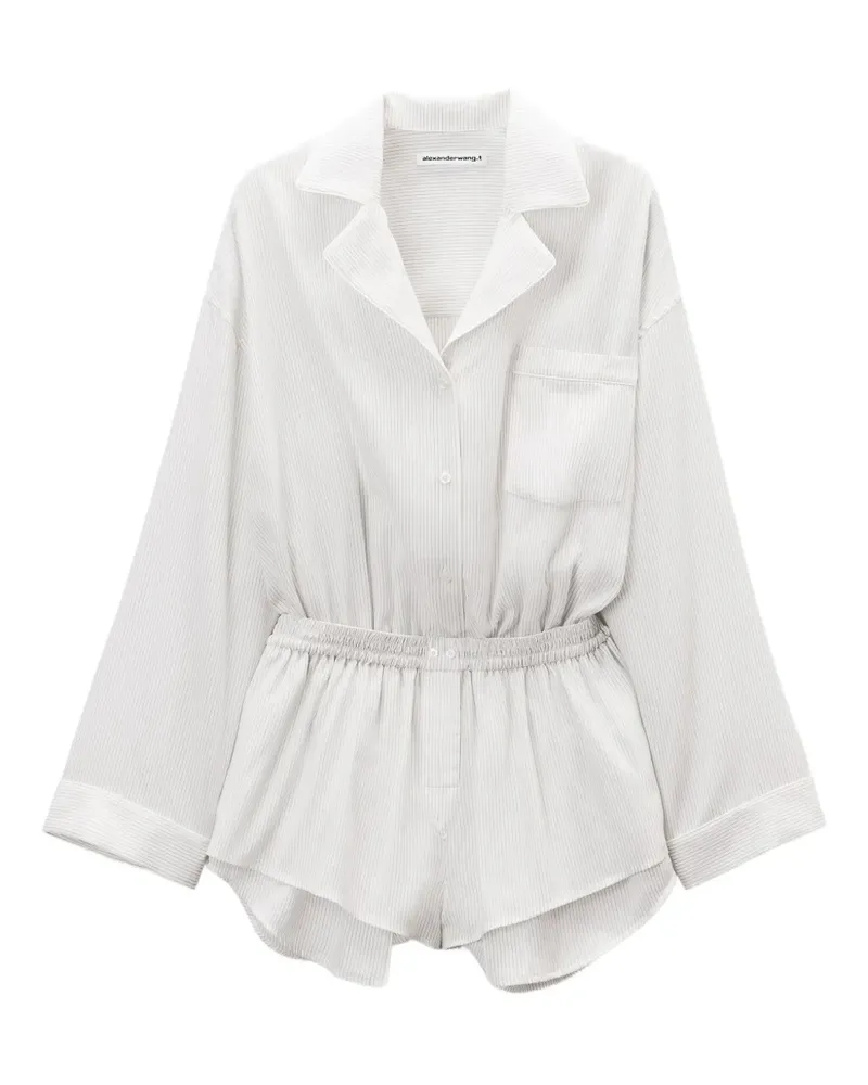 Alexander Wang Gestreifter Jumpsuit - Weiß Weiß