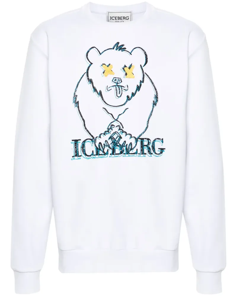 Iceberg Sweatshirt mit grafischem Print - Weiß Weiß