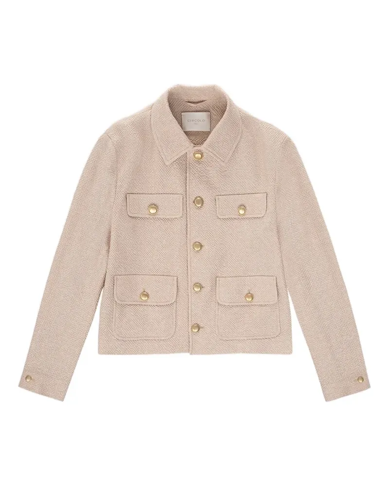 CIRCOLO 1901 Cropped-Jacke mit geknöpfter Tasche - Nude Nude