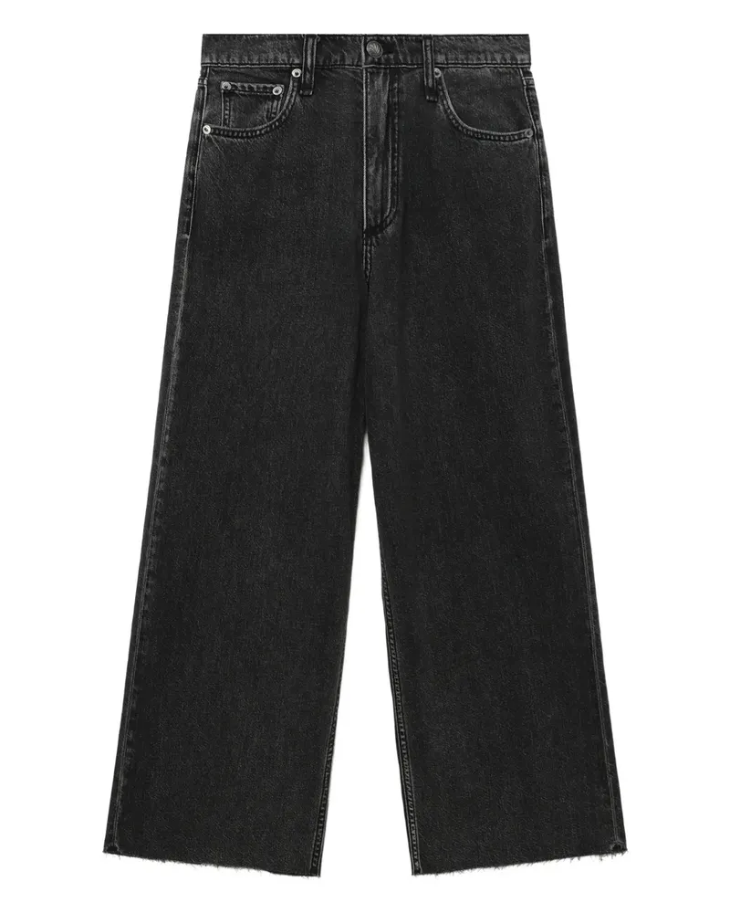 Rag & Bone Ausgefranste Andi Jeans - Schwarz Schwarz