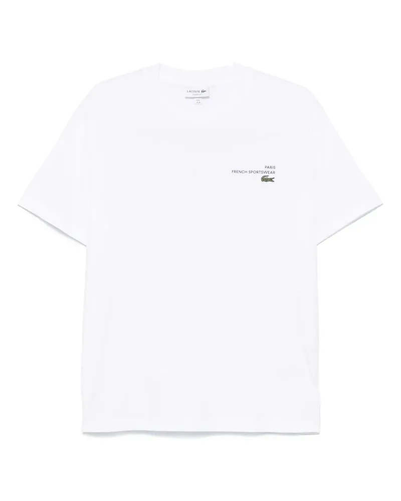 Lacoste T-Shirt mit grafischem Print - Weiß Weiß