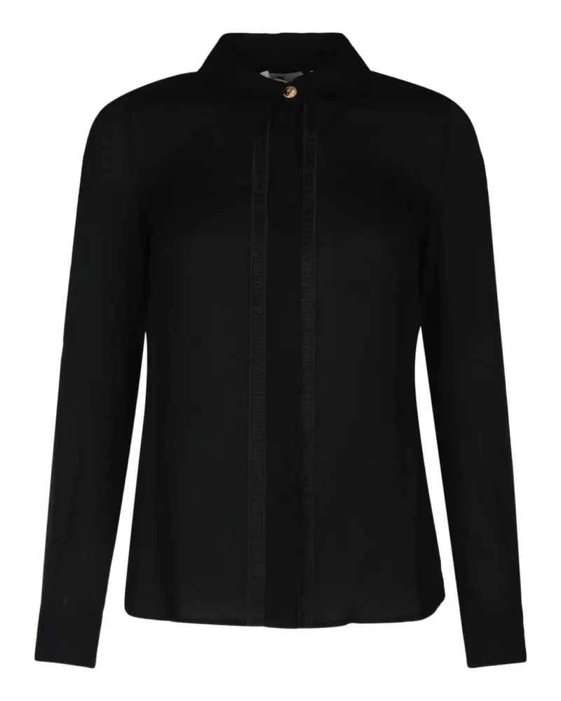 Elisabetta Franchi Hemd aus Georgette - Schwarz Schwarz