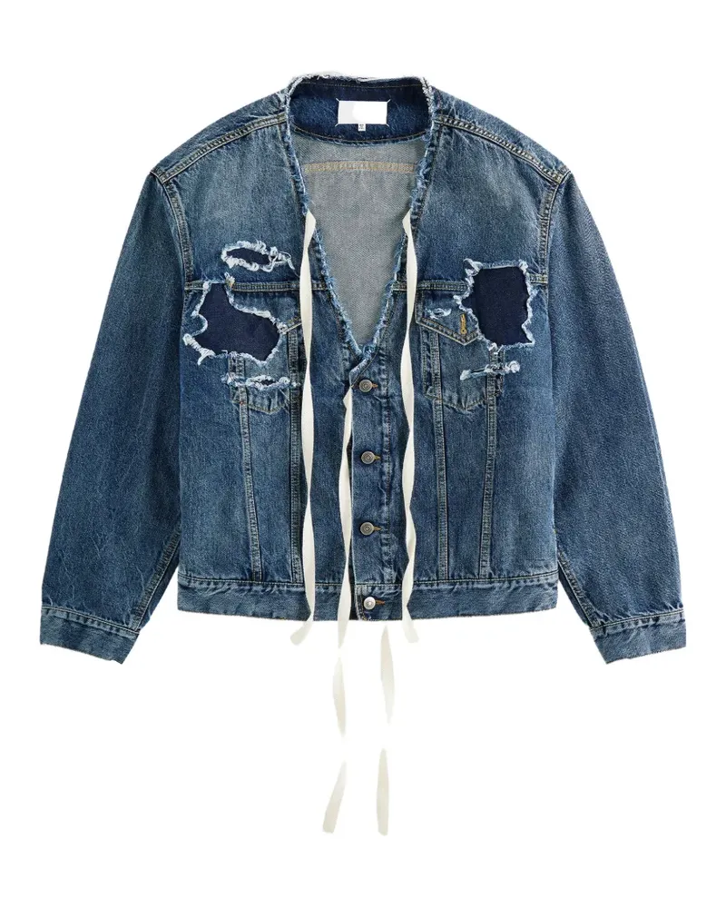 Maison Margiela Jacke im Distressed-Look - Blau Blau