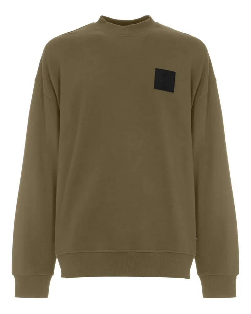 Just Cavalli Sweatshirt mit Logo-Schild - Grün Grün