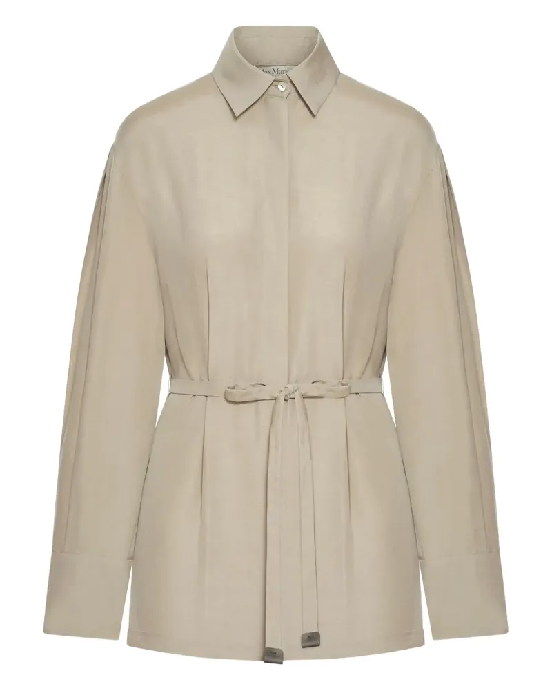 Max Mara Utility-Hemd mit Gürtel - Nude Nude