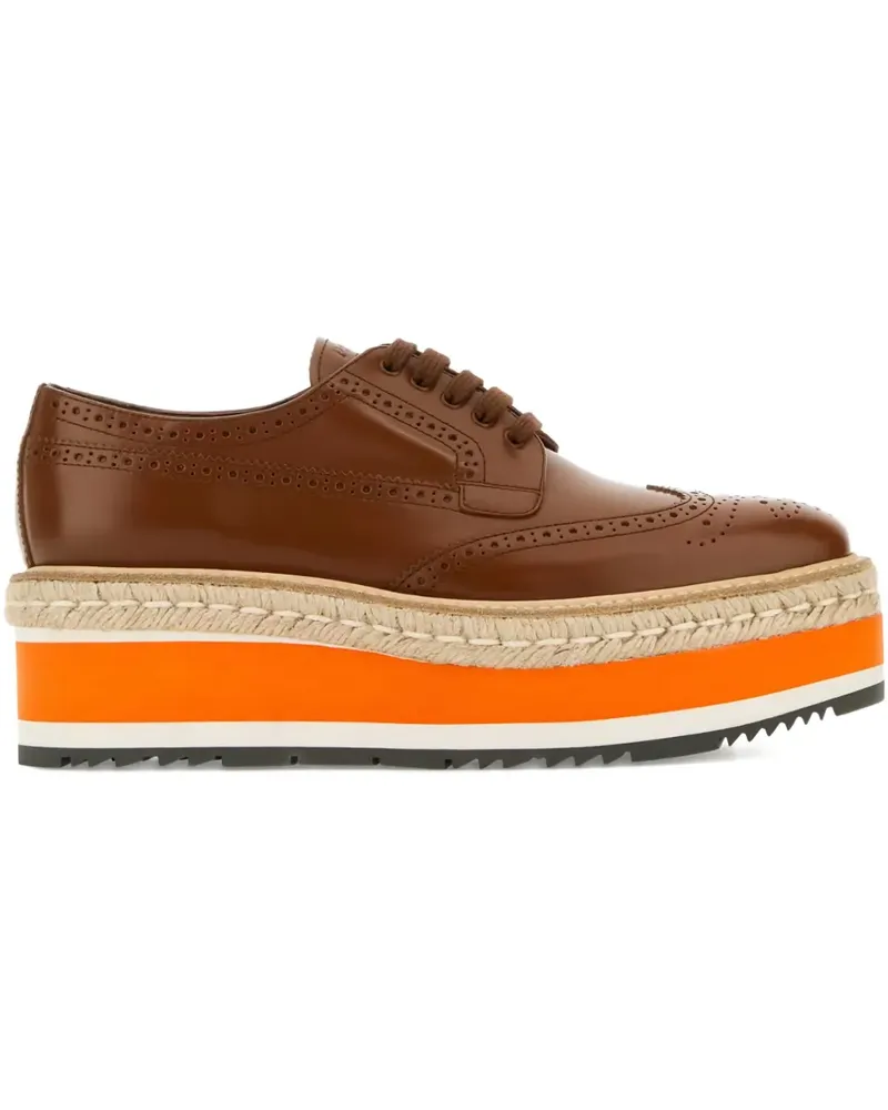 Prada Schnürschuhe aus Leder - Braun Braun