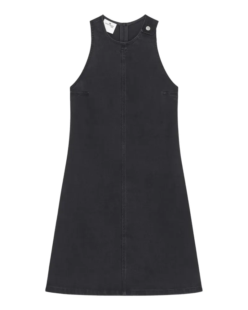 Courrèges Ärmelloses Jeanskleid - Schwarz Schwarz