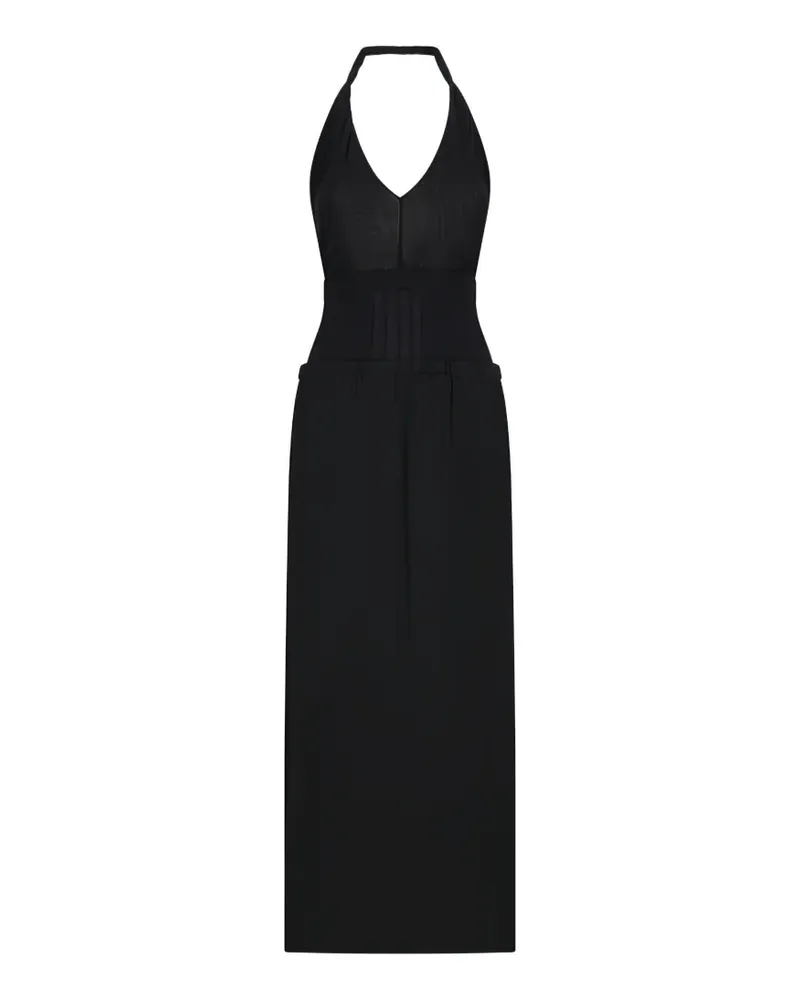 ATTICO halterneck tulle dress - Schwarz Schwarz