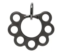 Schlüsselanhänger mit Blumenform - Schwarz