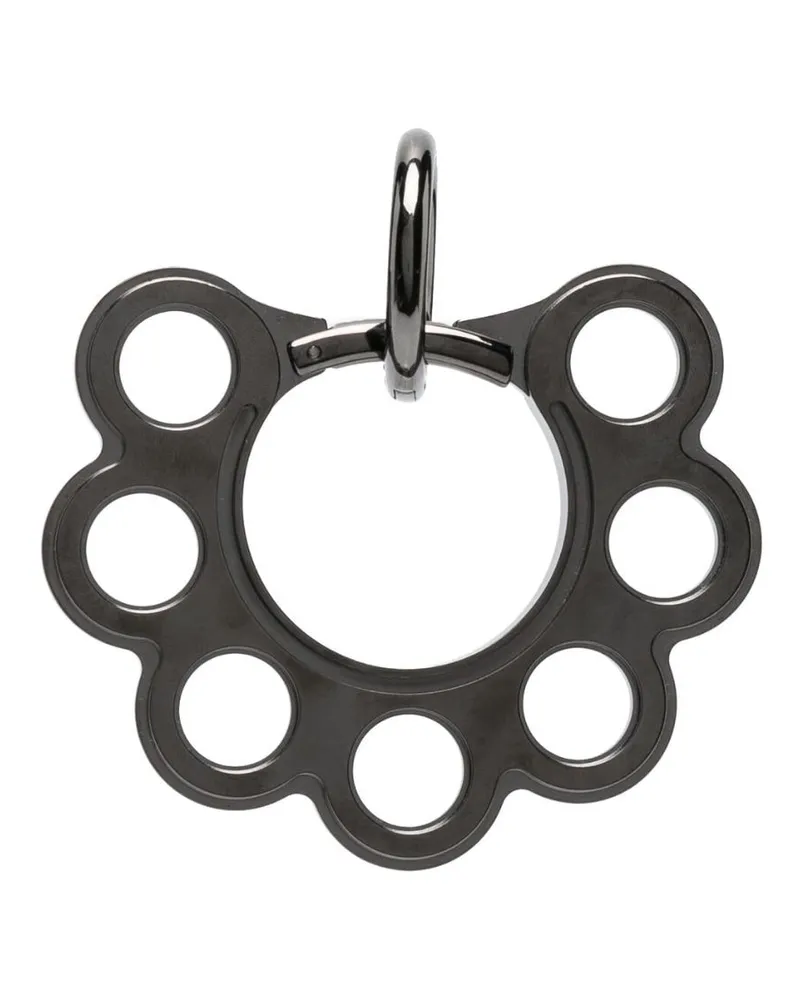 SUNNEI Schlüsselanhänger mit Blumenform - Schwarz Schwarz