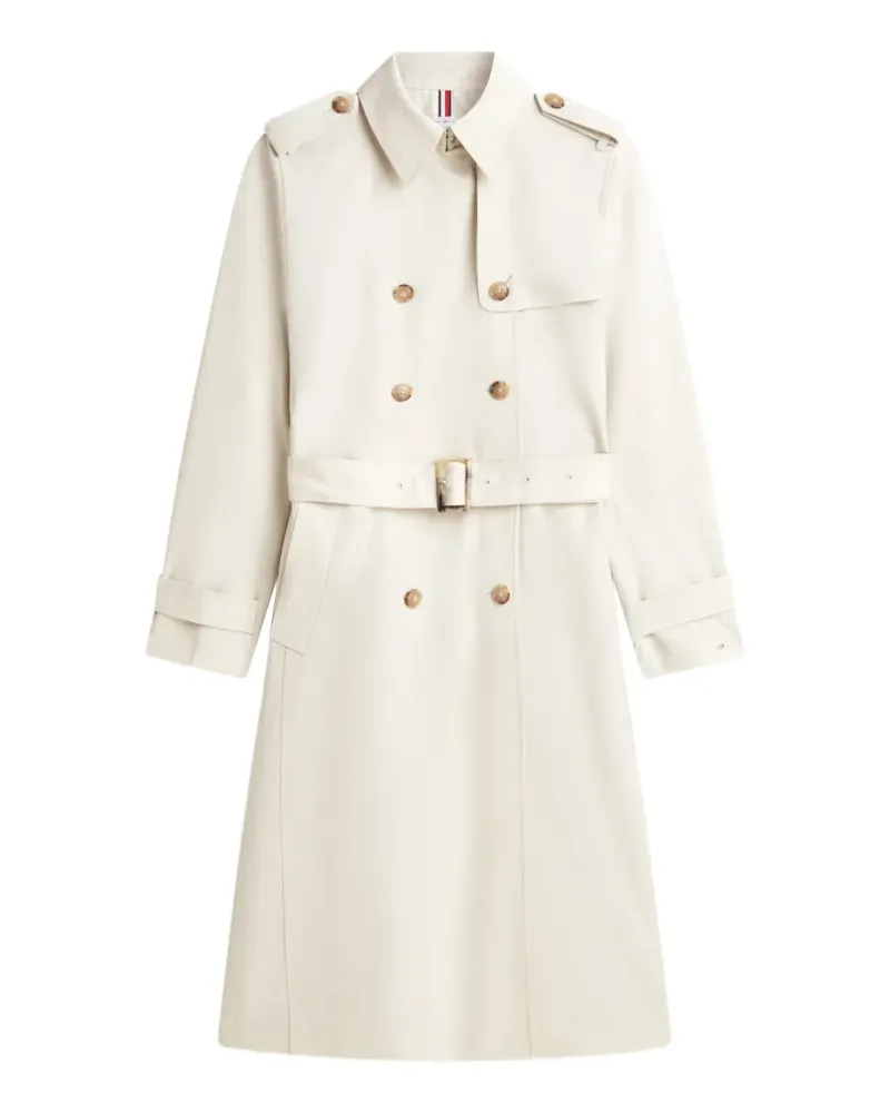 Tommy Hilfiger double-breasted belted cotton trench coat - Nude Nude
